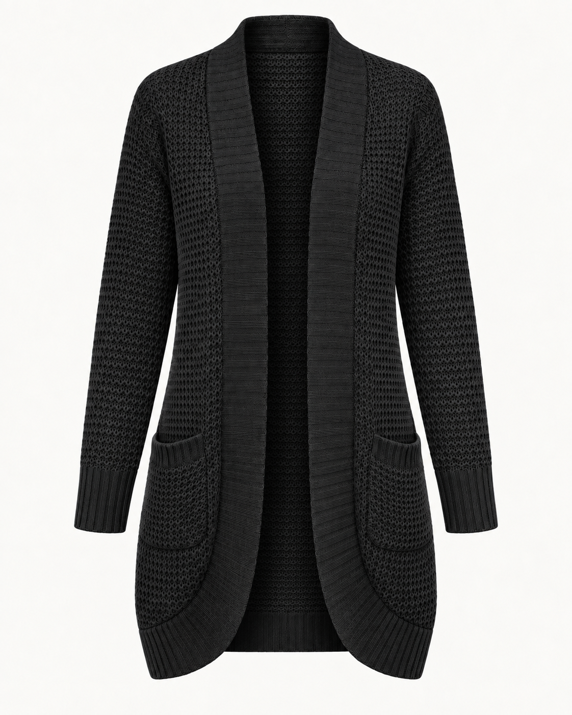 Women’s Open Front Longline Knit Cardigan