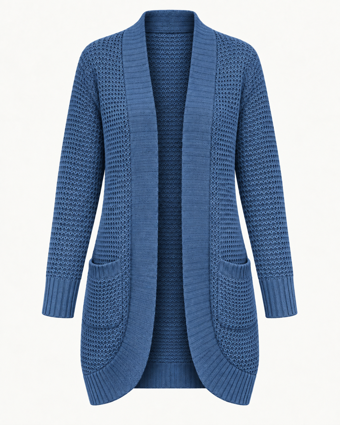 Women’s Open Front Longline Knit Cardigan