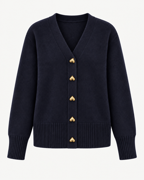 Women’s Heart Button Knit Cardigan