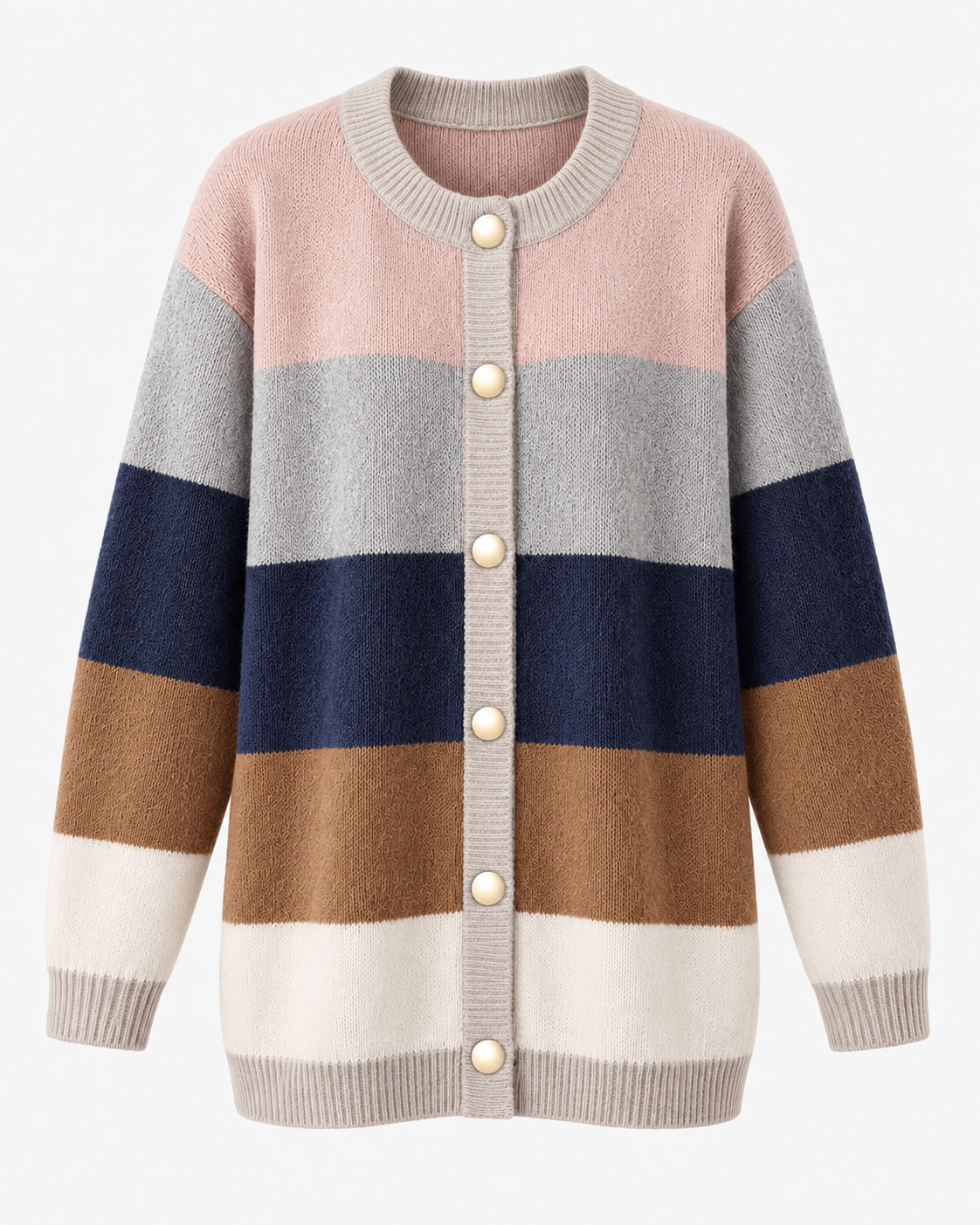 Women’s Colorblock Longline Knit Cardigan