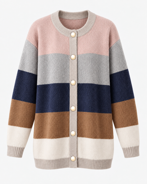 Women’s Colorblock Longline Knit Cardigan