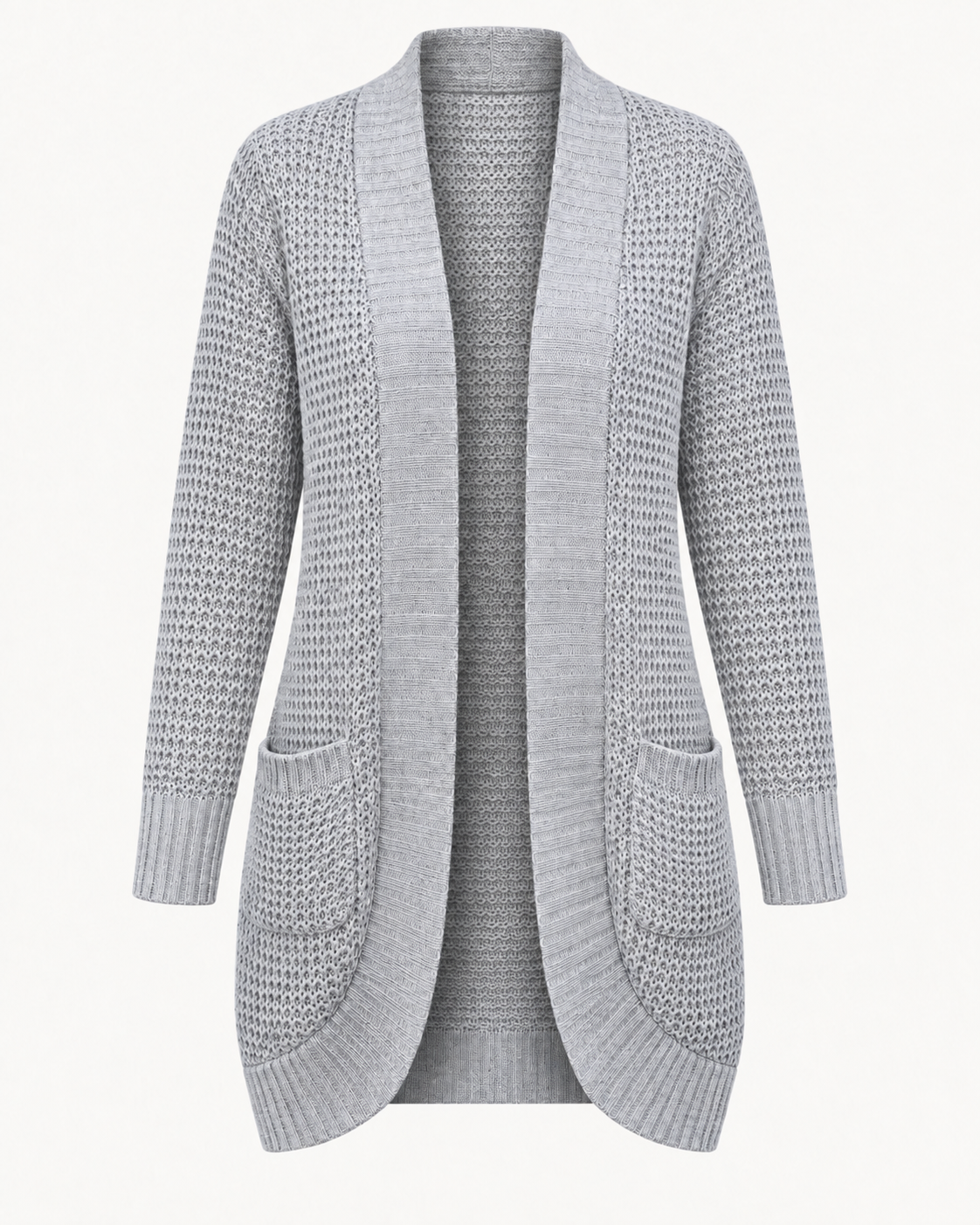 Women’s Open Front Longline Knit Cardigan