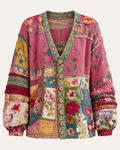 Women’s Floral Patchwork Knit Cardigan